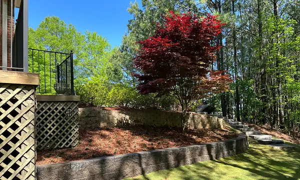 A refined Alabama landscape with layered planting and structured bed edges